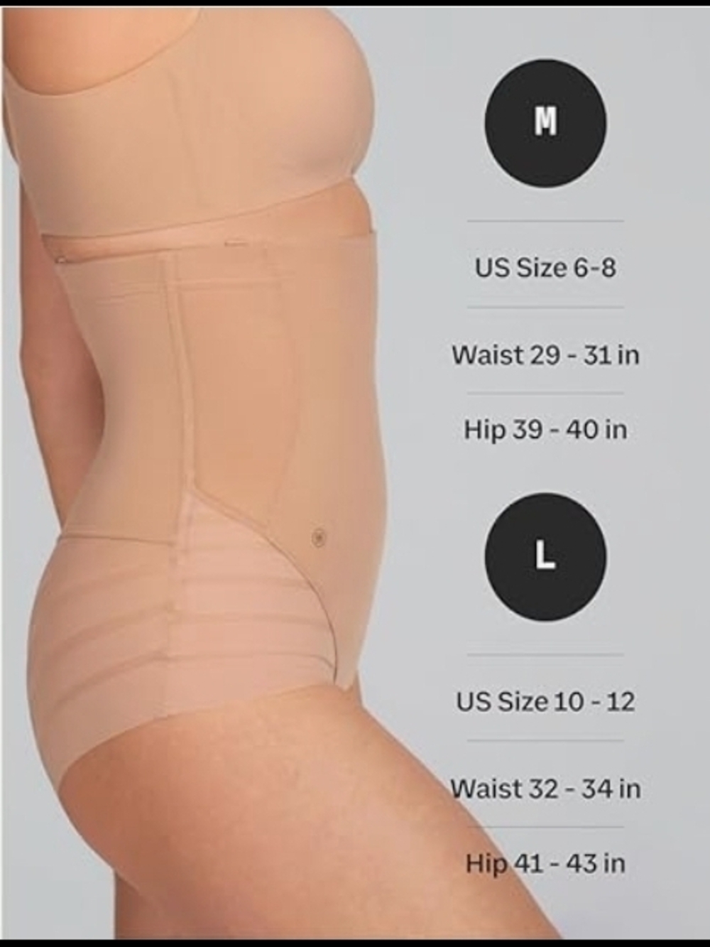 High-Waist Nude Shaping Briefs - Picture 5 of 8